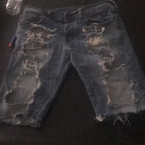 True religion cut jean shorts